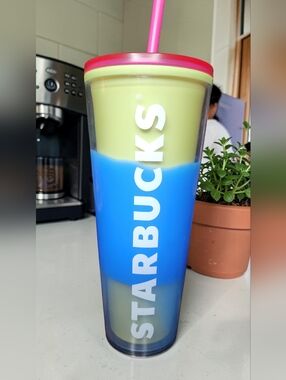 Starbucks 2023 Spring Blue Wave Color Changing Tumbler